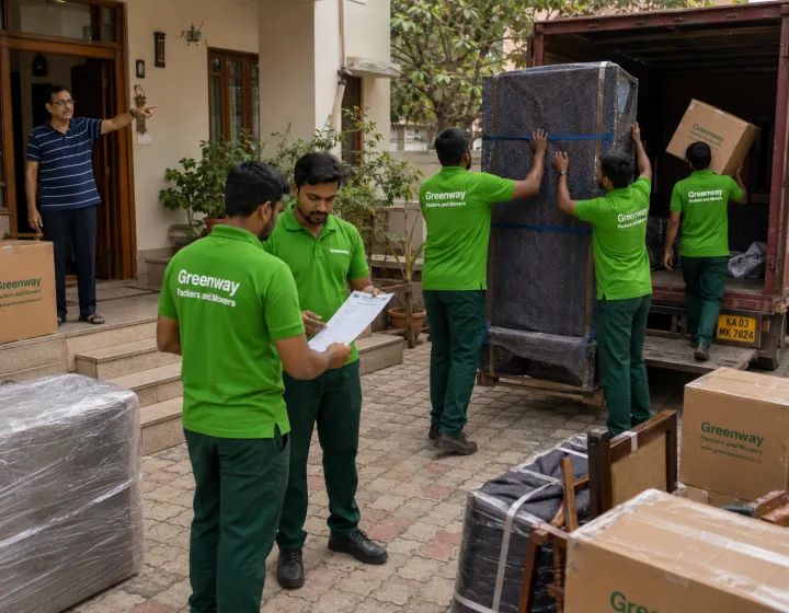 Greenway movers coordinating a household relocation in Mumbai